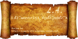 Löwentritt Ajándék névjegykártya